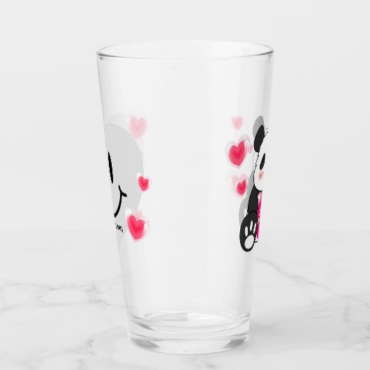 Valentijn Panda in liefde Glas (Links)