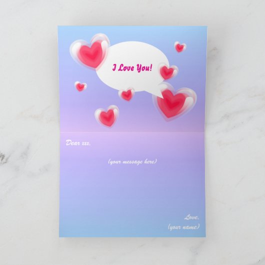 Valentijn Panda in liefde Kaart (Binnen)