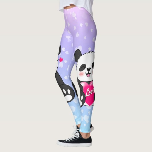 Valentijn Panda in liefde Leggings (Links)
