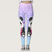 Valentijn Panda in liefde Leggings (Voorkant)