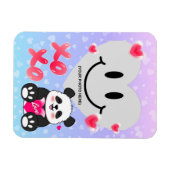 Valentijn Panda in liefde Magneet (Horizontaal)