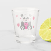 Valentijn Panda in liefde Shot Glas (Achterkant)