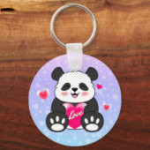 Valentijn Panda in liefde Sleutelhanger (Voorkant)