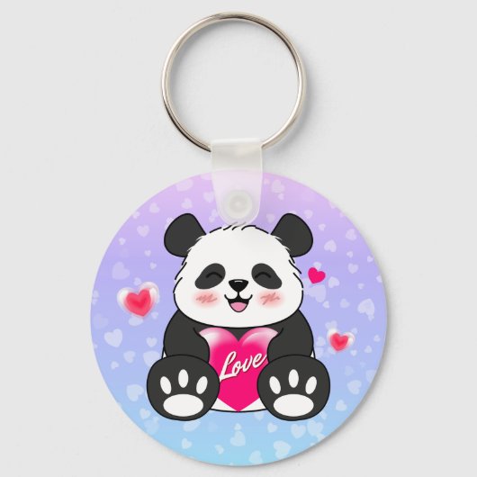 Valentijn Panda in liefde Sleutelhanger (Achterkant)