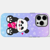 Valentijn Panda in Love Bubblegum Case-Mate iPhone Case (Achterkant (horizontaal))