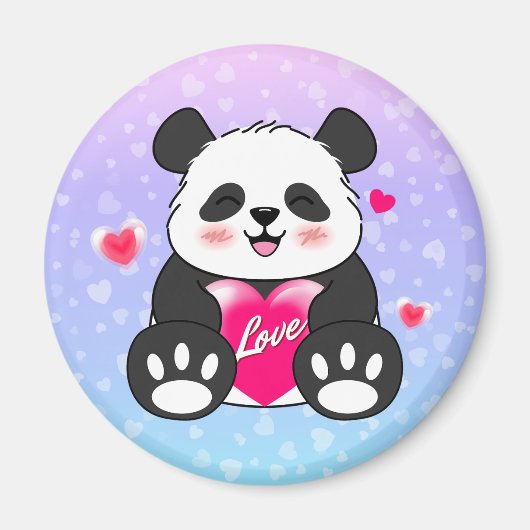 Valentijn Panda Verliefd Magneet (Voorkant)
