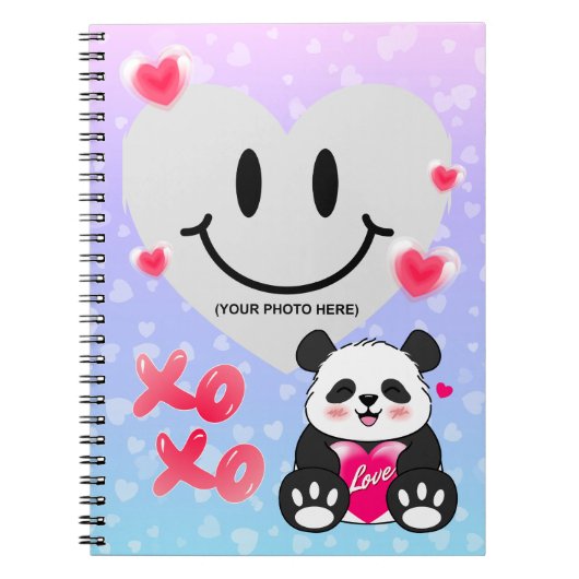 Valentijn Panda Verliefd Notitieboek (Voorkant)