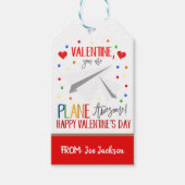 Valentijn Papier Vliegtuig Gift Label Cadeaulabel (Voorkant)