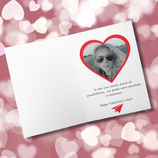 Valentijn Papier Vliegtuig Kleurrijke Aangepaste F Feestdagen Kaart