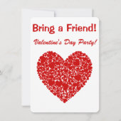 Valentijn Party-Breng een vriend! - Lacey Red Hear Kaart (Voorkant)