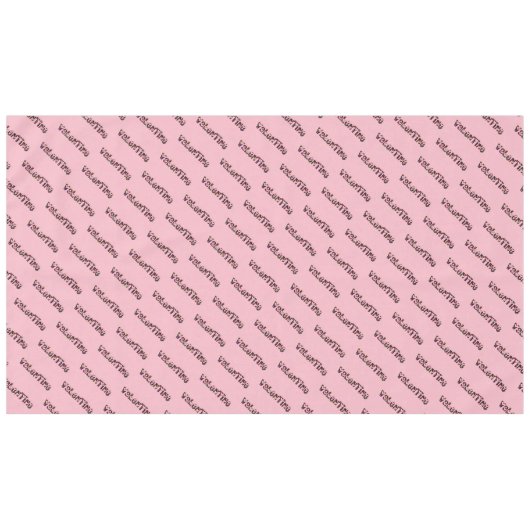 Valentijn Party Cute Hearts Typografie Roze Tafelkleed (Voorkant (Horizontaal))