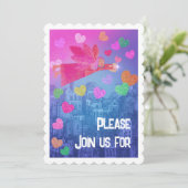 Valentijn Party Gepersonaliseerde Uitnodiging (Staand voorkant)