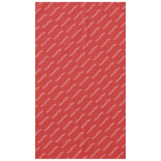 Valentijn Party Leuke Harten Typografie Rood Tafelkleed (Voorkant)