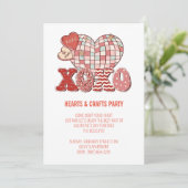 valentijn Party Uitnodiging Xoxo (Staand voorkant)