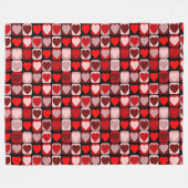 Valentijn Patchwork Fleece Deken (Voorkant (Horizontaal))