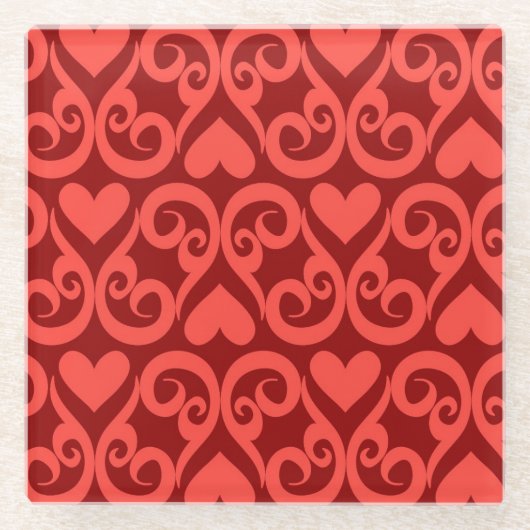 Valentijn Patroon 2 Glazen Onderzetter (Voorkant)