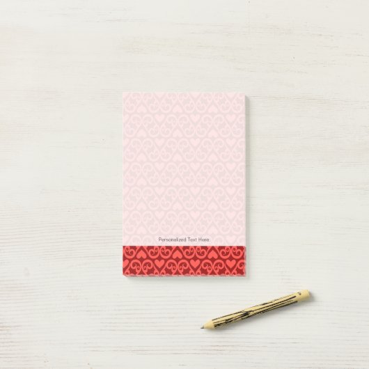 Valentijn Patroon 2 Post-it® Notes (Op bureau)