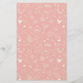 Valentijn Patroon Briefpapier (Voorkant)