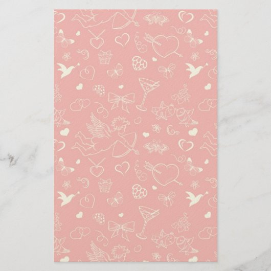 Valentijn Patroon Briefpapier (Voorkant)
