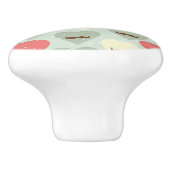 Valentijn patroon met hart en snor keramische knop (Zijkant)