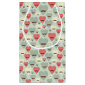 Valentijn patroon met hart en snor klein cadeauzakje (Achterkant)