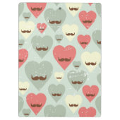 Valentijn patroon met hart en snor klembord (Achterkant)