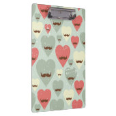 Valentijn patroon met hart en snor klembord (Rechts)