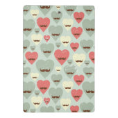 Valentijn patroon met hart en snor mini klembord (Achterkant)