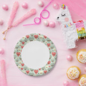 Valentijn patroon met hart en snor papieren bordje (Feest)