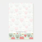 Valentijn patroon met hart en snor post-it® notes (Voorkant)