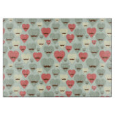 Valentijn patroon met hart en snor snijplank (Voorkant)