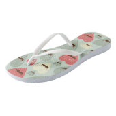 Valentijn patroon met hart en snor teenslippers (Schuin)