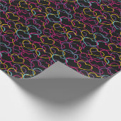 Valentijn Patroon met kleurenharten Cadeaupapier (Hoek)