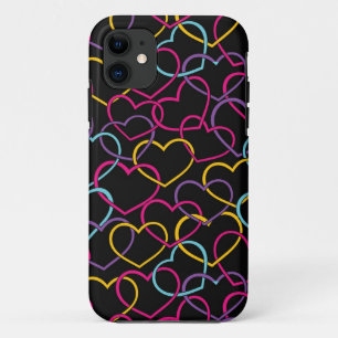 Valentijn Patroon met kleurenharten Case-Mate iPhone Case