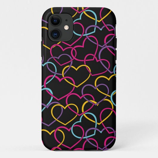 Valentijn Patroon met kleurenharten Case-Mate iPhone Case (Achterkant)