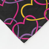 Valentijn Patroon met kleurenharten Fleece Deken (Hoek)