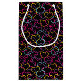 Valentijn Patroon met kleurenharten Klein Cadeauzakje (Achterkant)