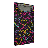Valentijn Patroon met kleurenharten Mini Klembord (Schuin)