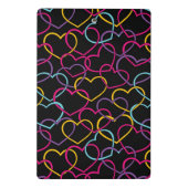 Valentijn Patroon met kleurenharten Mini Klembord (Achterkant)