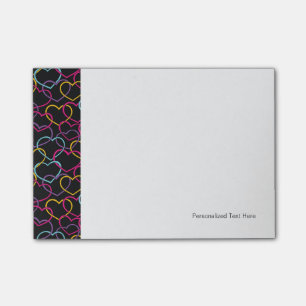 Valentijn Patroon met kleurenharten Post-it® Notes