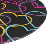 Valentijn Patroon met kleurenharten Snijplank (Hoek)