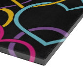 Valentijn Patroon met kleurenharten Snijplank (Hoek)