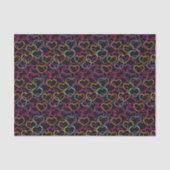 Valentijn Patroon met kleurenharten Tissuepapier (Voorkant)