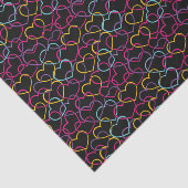 Valentijn Patroon met kleurenharten Tissuepapier (Detail)