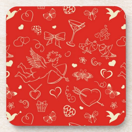Valentijn Patroon Onderzetter (Voorkant)