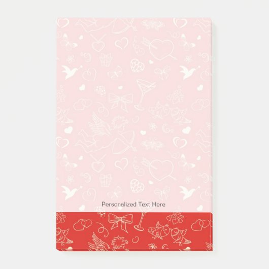 Valentijn Patroon Post-it® Notes (Voorkant)