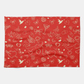 Valentijn Patroon Theedoek (Horizontaal)