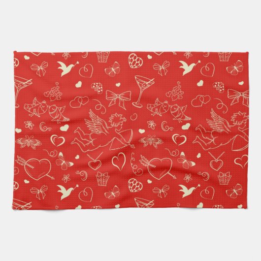 Valentijn Patroon Theedoek (Horizontaal)