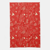 Valentijn Patroon Theedoek (Verticaal)
