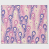 Valentijn Peacock Feather Seamless Pattern in Roze Cadeaupapier (Vlak)